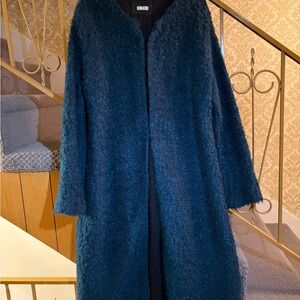 Reformation Deep Blue Teddy Jacket
